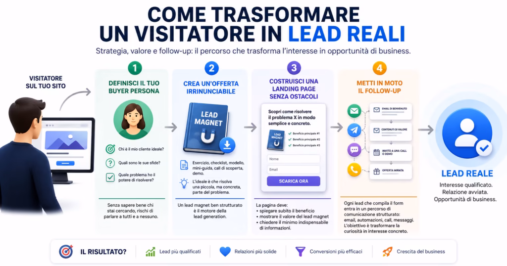 Come trasformare un visitatore in lead reali